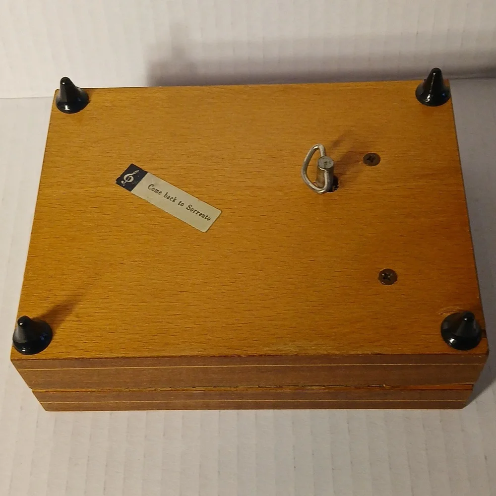 ITALIAN Wooden Musical Jewelry Box 